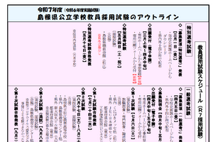 島根県、2025年度教員採用試験「アウトライン」公表…福岡会場を新設 画像