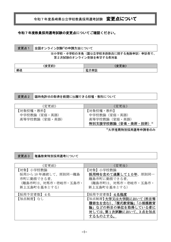 長崎県の教員採用試験、試験日程や変更点を発表 | 教育業界ニュース