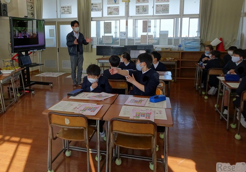 石川県白山市千代野小学校での授業のようす