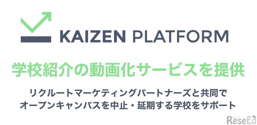 Kaizen Platform学校紹介の動画化サービスを提供