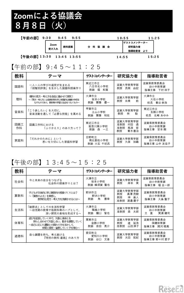 Zoomによる協議会