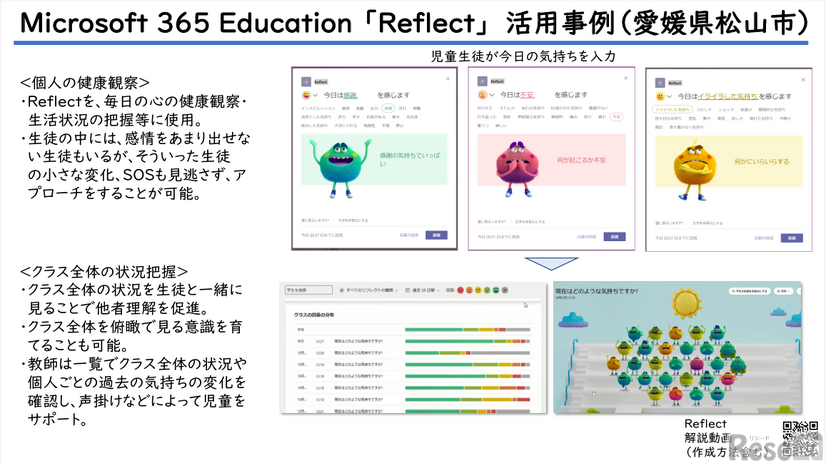 Microsoft 365 Education 「Reflect」活用事例