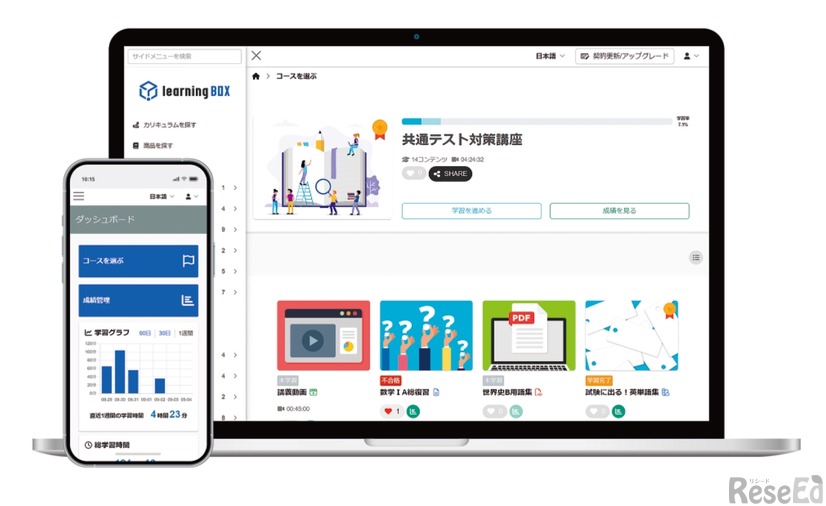 eラーニングシステム「learningBOX」