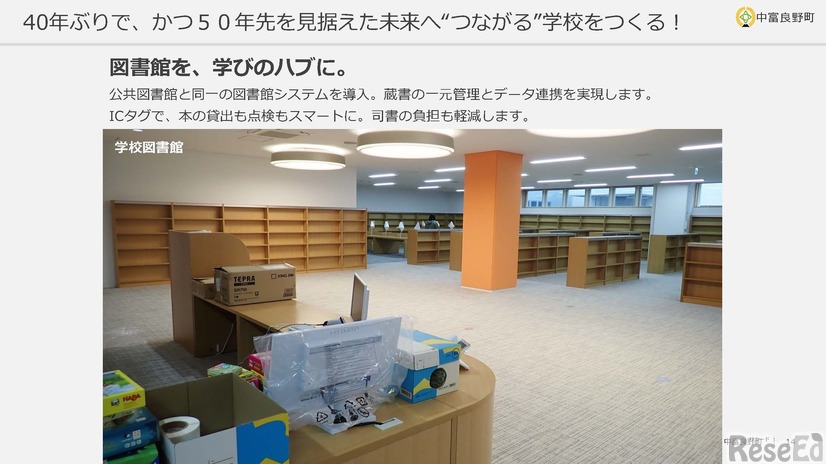 学びのハブとなる図書館は、子供たちが本に親しみやすい環境づくりを重視