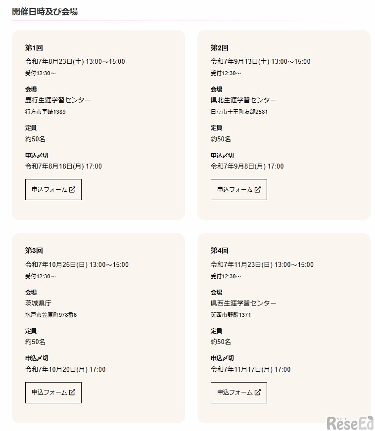 開催日時および会場