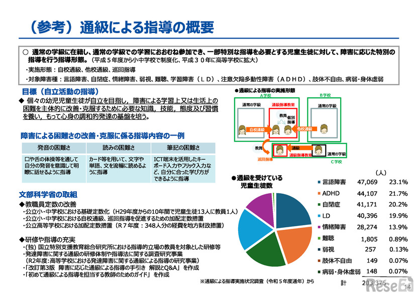 通級による指導の概要