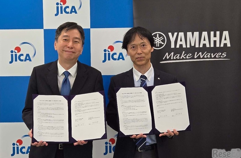 左：JICA東南アジア・大洋州部　早川友歩部長右：ヤマハ楽器事業本部販売会社統括部長　酒井憲寧氏