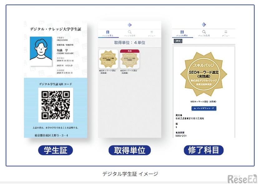 デジタル学生証 イメージ