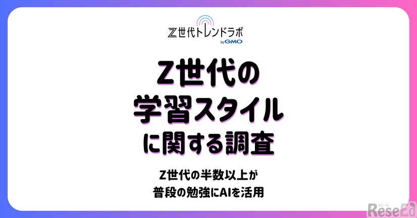「Z世代の学習スタイル」に関する調査