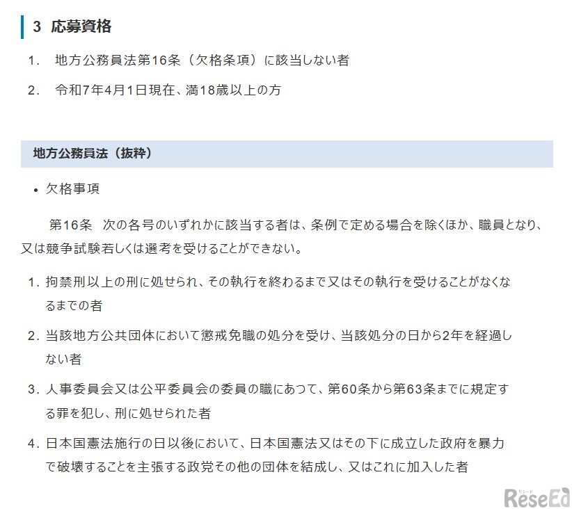 応募資格