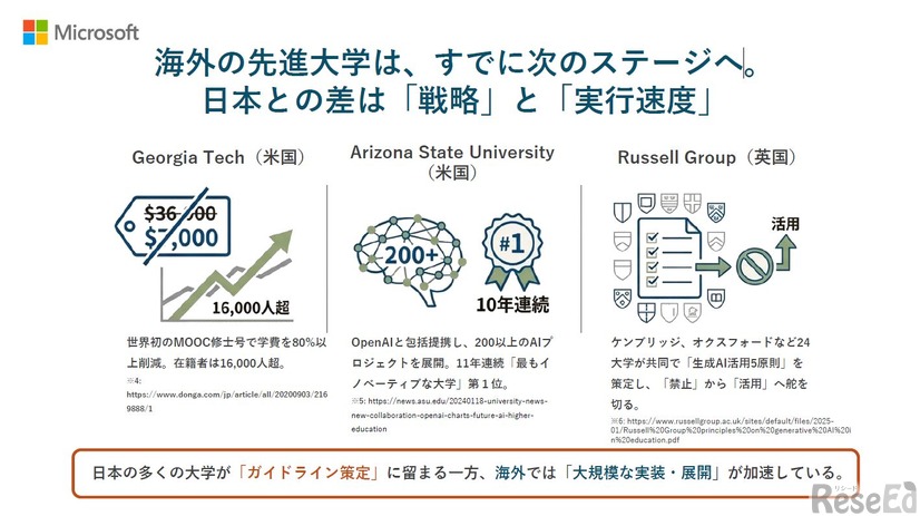 海外の先進大学は、すでに次のステージへ
