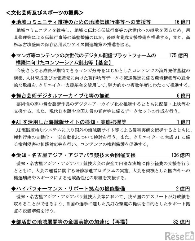 令和7年度文部科学省関係補正予算