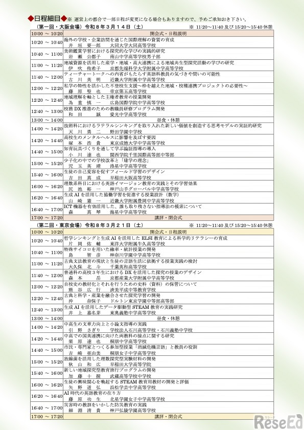 実施プログラム