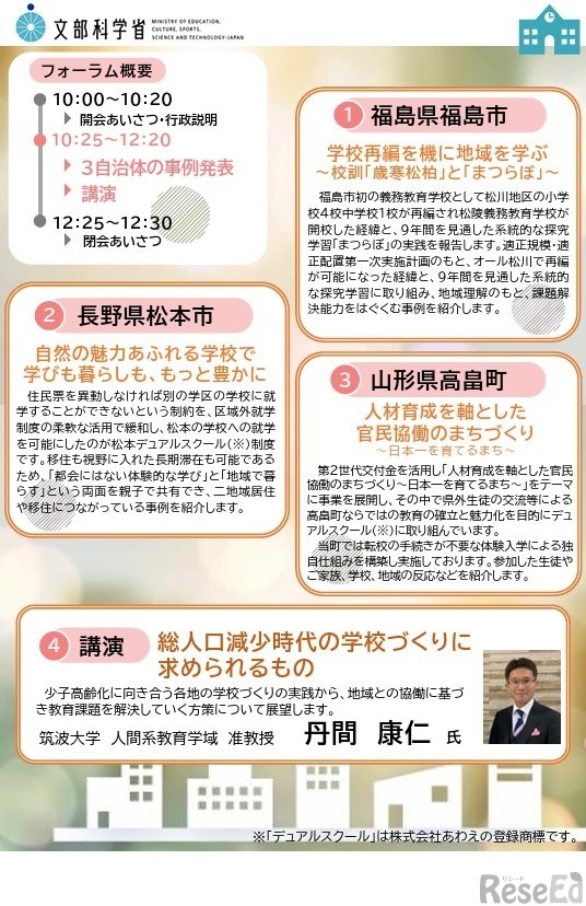 令和7年度 「学校魅力化フォーラム」