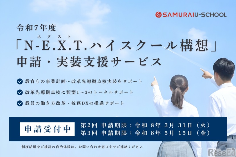 SAMURAI、N-E.X.T.ハイスクール構想の申請・採択支援を開始
