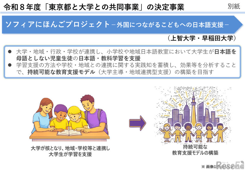 令和8年度「東京都と大学との共同事業」の決定事業（上智大学・早稲田大学）