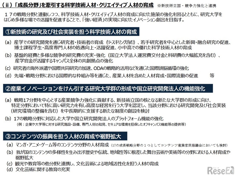 高校から大学・大学院等を通した人材育成システム改革