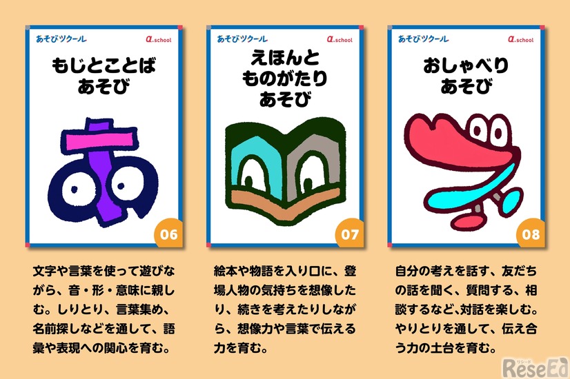 具体的なあそびテーマ例「言葉の力につながるあそび」