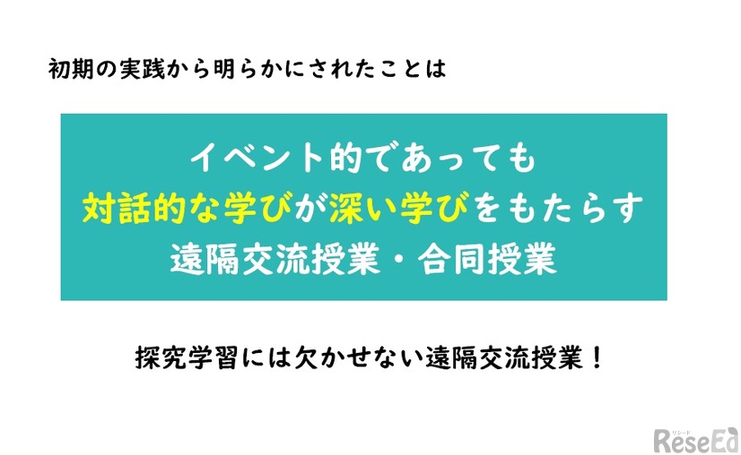 遠隔交流授業は対話的な学びから深い学びをもたらし、探究学習には欠かせない