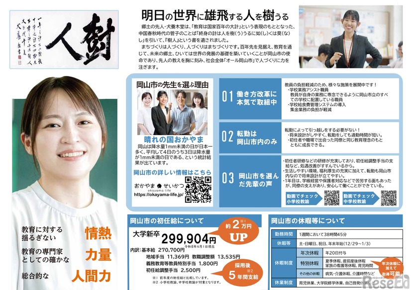 岡山市公立学校教員採用候補者選考試験