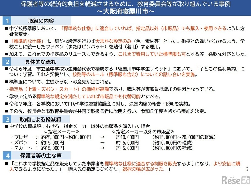 大阪府寝屋川市の事例