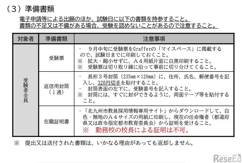 準備書類