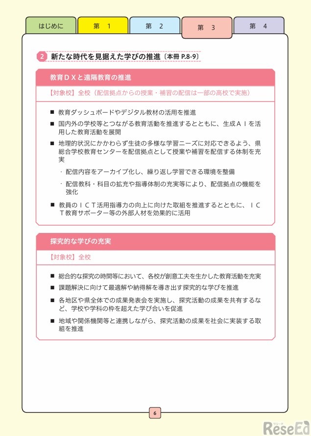 青森県立高等学校魅力づくり推進計画前期実施計画（先行版）【学校・学科等の魅力づくり】（案）概要