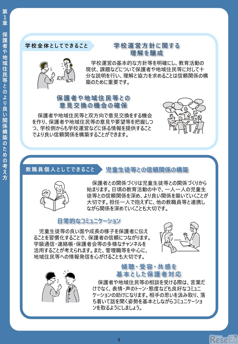 第1章　保護者や地域住民等とのより良い関係構築のための考え方