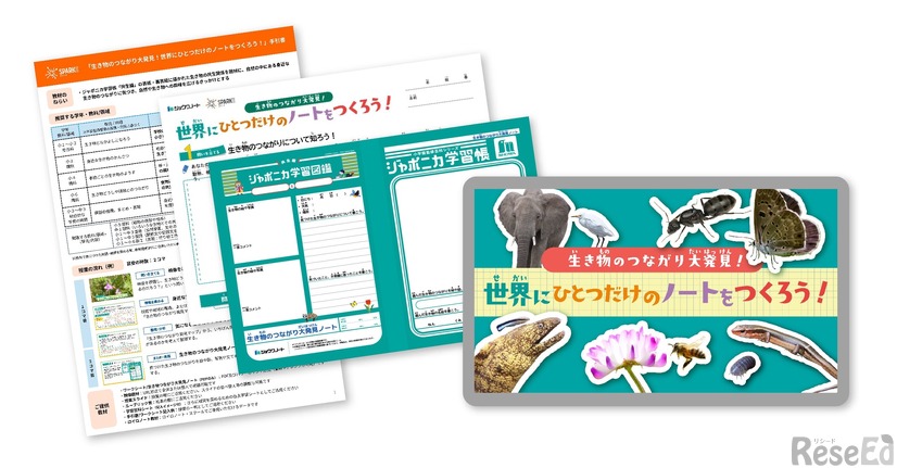 ショウワノートと連携したプログラムの教材の一例※内容とデザインは変更となる場合あり