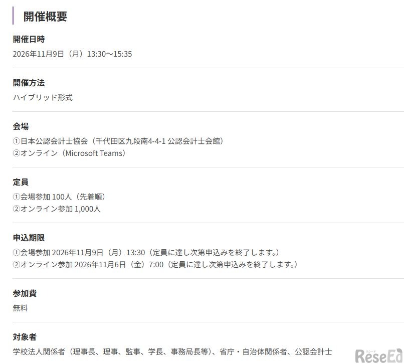 開催概要