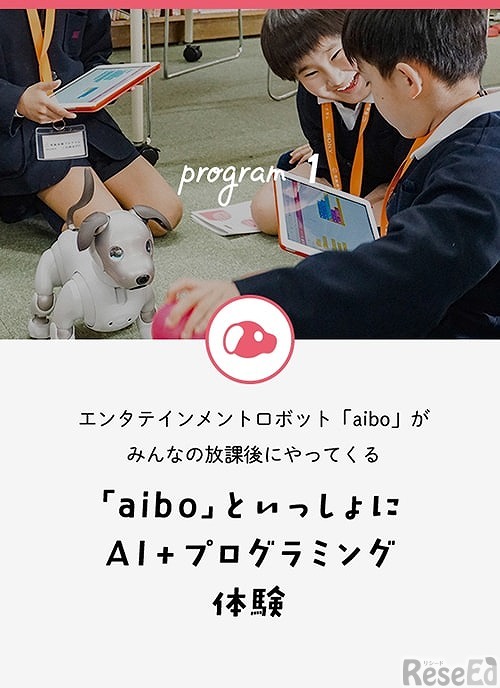 「aibo」といっしょにAI+プログラミング体験