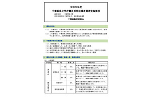 千葉県、県立学校職員15人・船舶員1人募集 画像