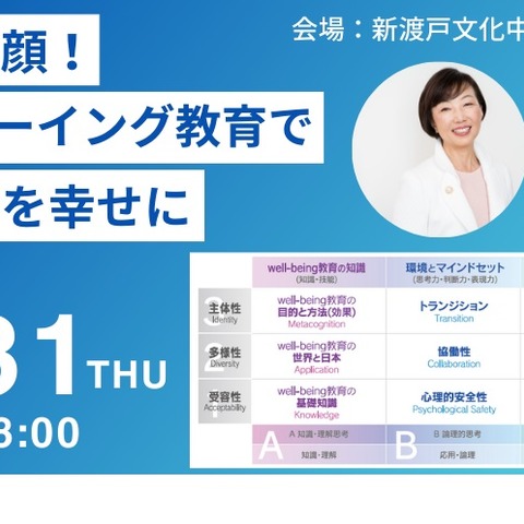 教育関係者対象「ウェルビーイング教育」セミナー8/31 画像