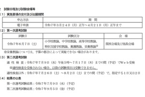 鳥取県教員採用、2026年度実施日程公表…1次試験6/7