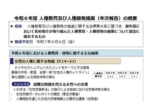 人権教育・啓発、第二次基本計画を閣議決定…施策の年次報告も
