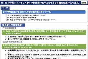 部活動のこれからを考える有識者会議、第3回1/16…東京都