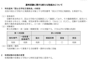 神奈川県の教員採用、特別選考「国公立学校正規教員」新設