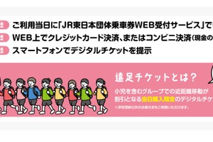 デジタル団体乗車券「遠足チケット」導入へ…JR東日本