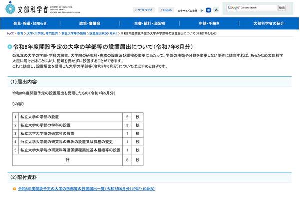 【大学受験2026】立命館大など8校が学部等を新設…6月届出分 画像