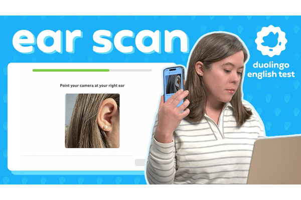 英語能力認定試験DET、不正防止に「耳スキャン」導入…Duolingo 画像