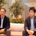 Gakken LEAP 取締役CTOの山内秀樹氏（左）と、代表取締役CEOの細谷仁詩氏（右）