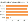 家庭学習で生成AIを使う際にどんなことに注意したいですか