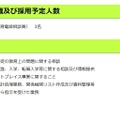 採用予定職および採用予定人数／職務内容