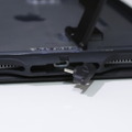 内蔵型のUSB Type-Cケーブルで簡単にiPadと接続できる