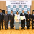 第一工科大学鹿児島中央キャンパスでの締結式のようす