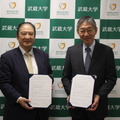 （左から）文化学園大学杉並中学・高等学校青井校長、武蔵大学髙橋学長