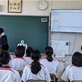 長崎県五島市立翁頭中学校での特別授業のようす