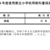都教委、都立小学校の「家庭」教科書に東書を採択 画像