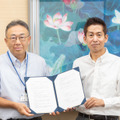 新潟県教育委員会 佐野哲郎教育長（左）とnote 加藤貞顕代表取締役CEO