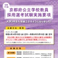 令和7年度京都府公立学校教員採用選考試験実施要項（表紙）